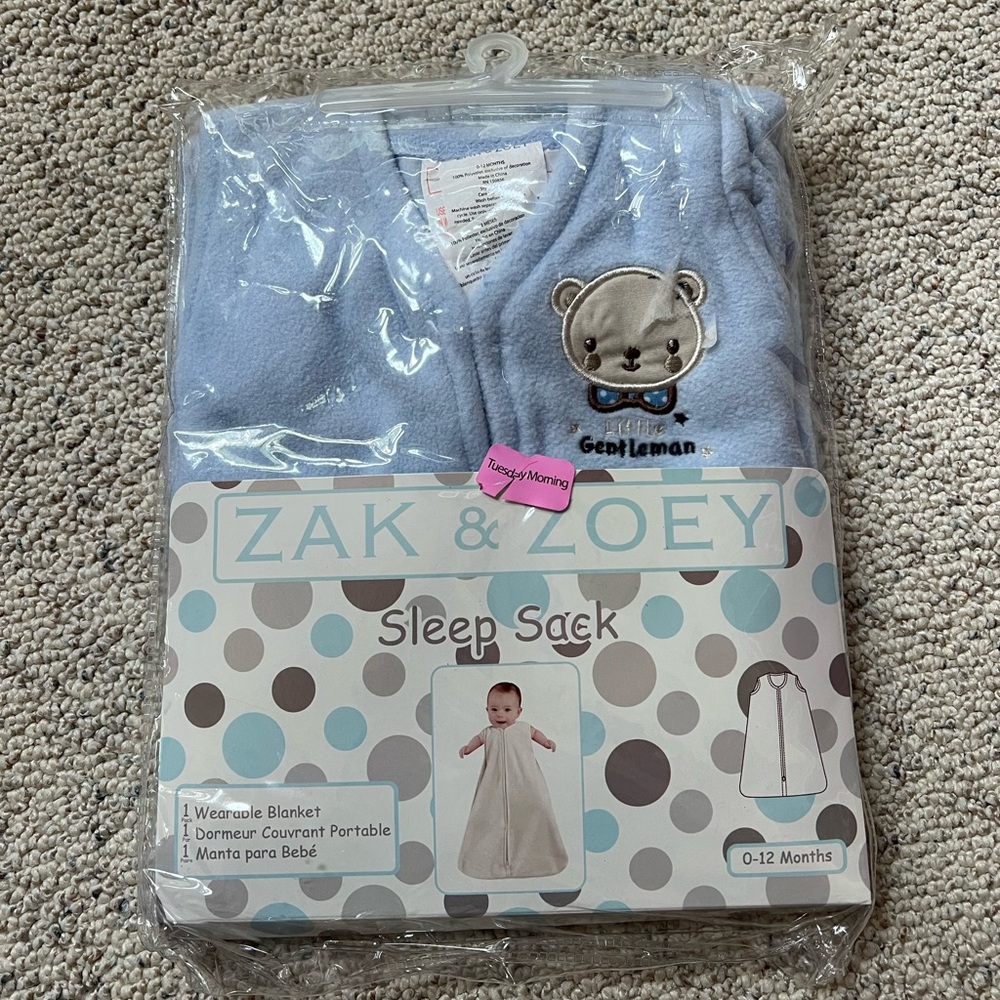 New!  Zak & Zoey Sleep Sack 0-12 Months